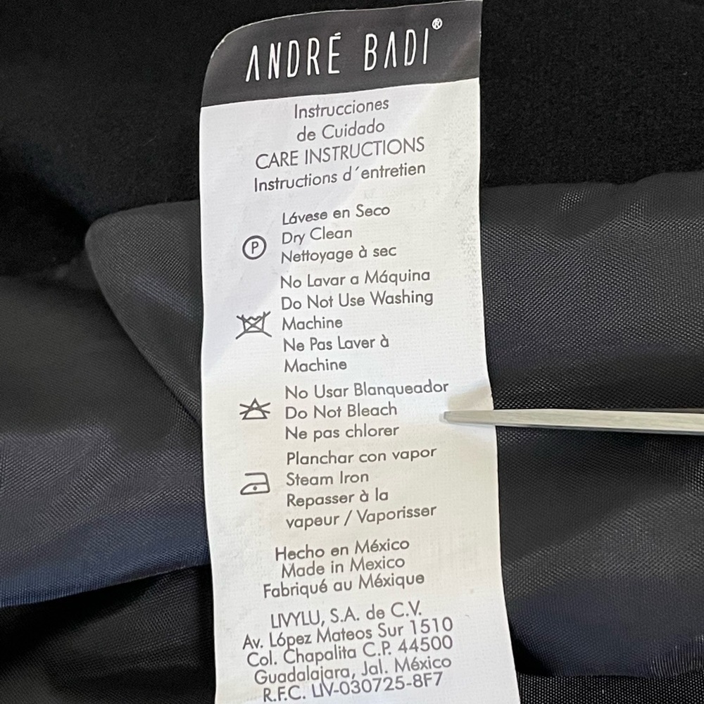 Andre Badi Wool Blend Belted Jacket Black XS - Small - Picture 15 of 16